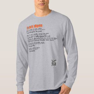 T-shirt Idioms néerlandais