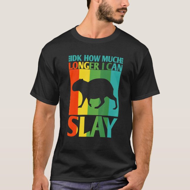 T-shirt Idk Combien De Temps Je Peux Laisser Capybara Mème (Devant)