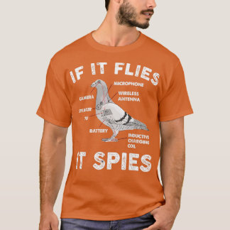 T-shirt If It Flies It Spies Pigeon Anatomy Bird Arenx27t