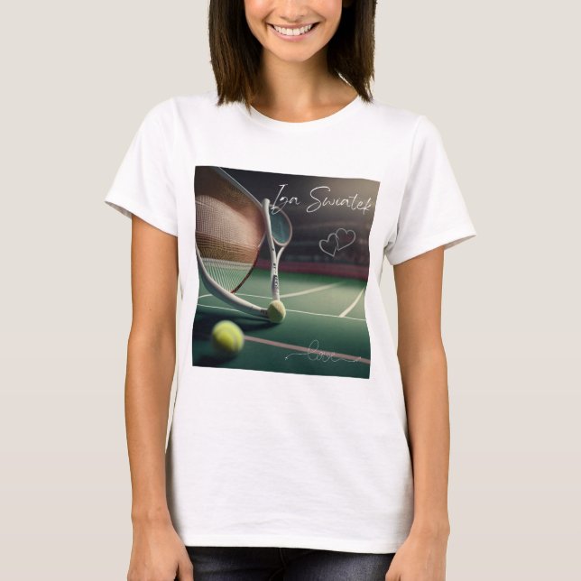 T-shirt Iga Swiatek, amour tennis (Devant)