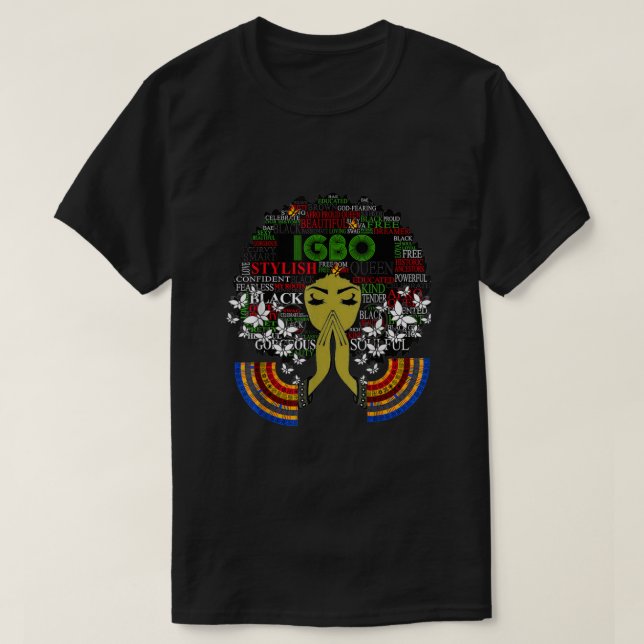 T-shirt Igbo Girl Cute Nigerian Girl Of Nigeria (Design devant)