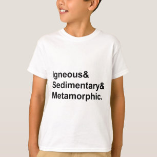 T-shirt Ignée Sédimentaire Métamorphique Types de Roches