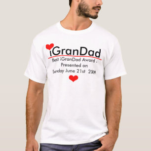 T-shirt iGranDad - Customisé avec les Coeurs rouges et la 