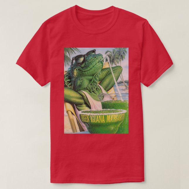 T-shirt Iguana Margarita verte (Design devant)