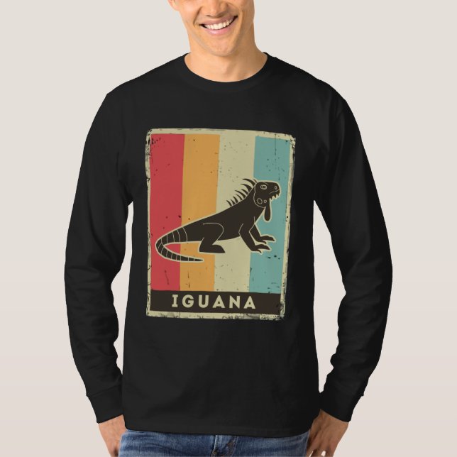 T-shirt Iguana  Retro Poster Animal (Devant)