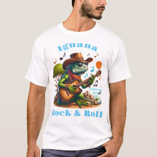 T-shirt Iguana Serenading Swamp Dweller Rock & Roll