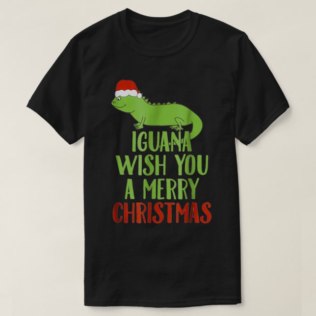 T-shirt Iguana Vous Souhaite Un Joyeux Noël Funny Noël Fêt (Design devant)