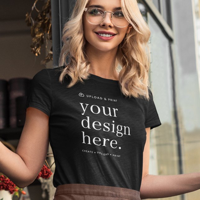 T - Shirt Ihre Entwurfshochladung (Create, upload, print - a bespoke design t-shirt created in your style, for business or personal use)