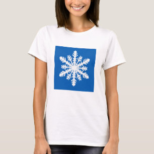 T-shirt Ikat Snowflake - Cobalt bleu et blanc