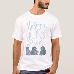 T-shirt Il envoya les bêtes sauvages au lit - Bleu