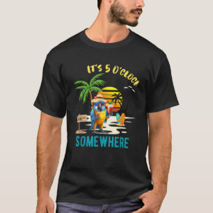 T-shirt Il est 5 heures environ Parrot coucher de soleil B