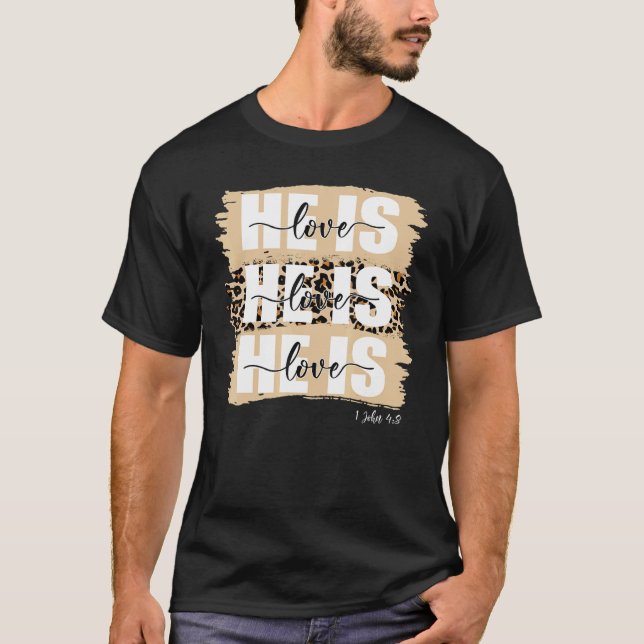 T-shirt Il est amour Bible Verse 1john 48 Dieu Citation Ch (Devant)