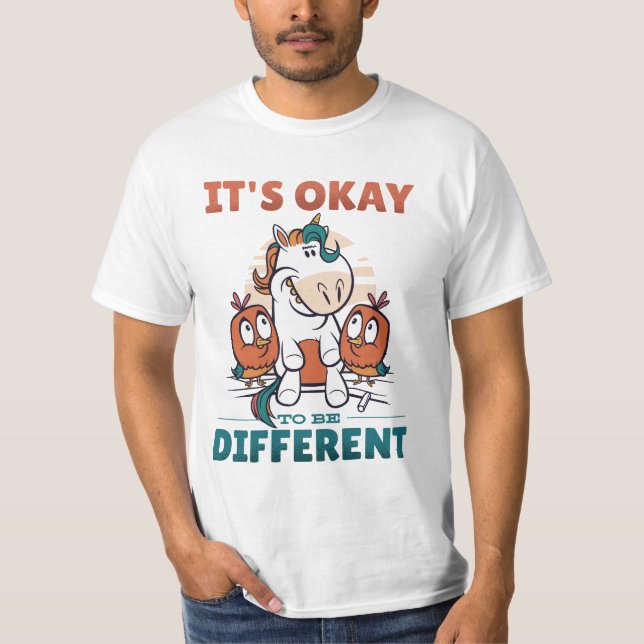 T-shirt Il est bon d'être différent Invitation (Devant)