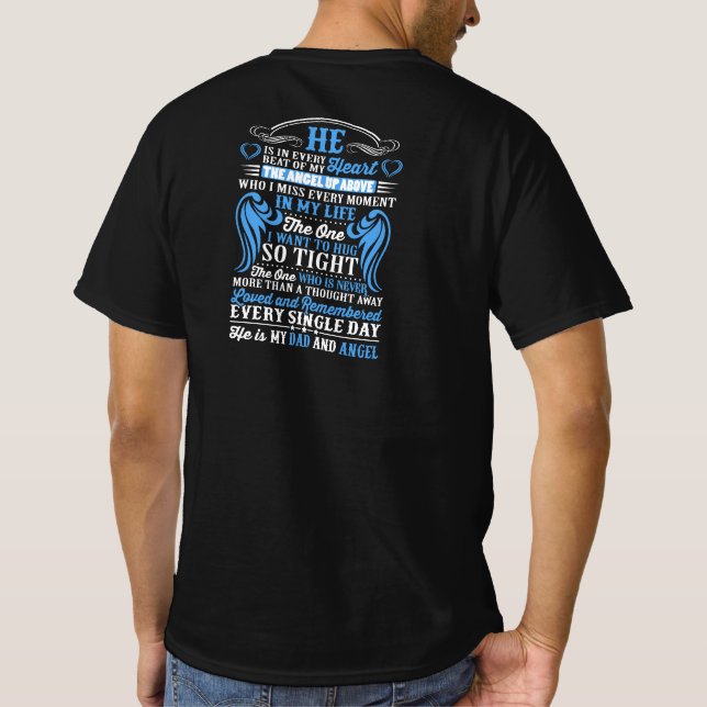 T-shirt Il est dans chaque battement de mon coeur mon DAD  (Dos)