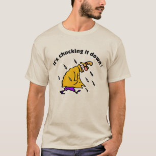 T-shirt Il est en train de le faire tomber, il pleut des T