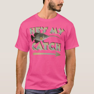T-shirt Il est ma prise Couples assortis de pêche Son et S