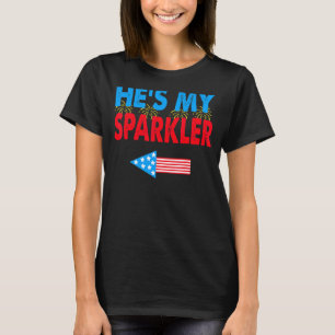 T-shirt Il est mon parachutiste 4 juillet son et ses jumea