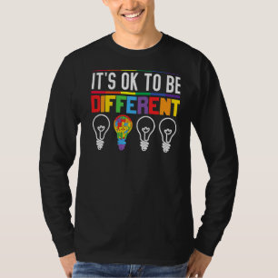 T-shirt Il Est Ok D'Être Différent Sensibilisation sur l'a