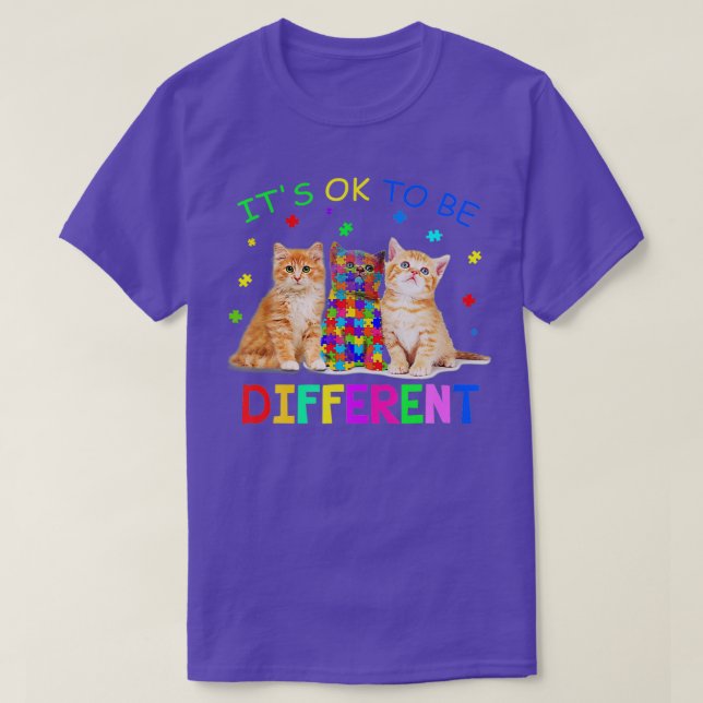 T-shirt Il Est Ok D'Être Différent Sensibilisation sur l'a (Design devant)