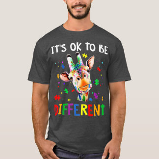 T-shirt il est ok d'être une girafe de sensibilisation sur
