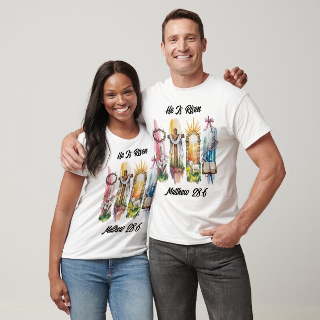 T-shirt Il Est Ressuscité Agneau De Pâques (Unisexe)