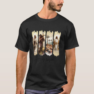 T-shirt Il Est Ressuscité Christian Easter Jésus Croix Foi