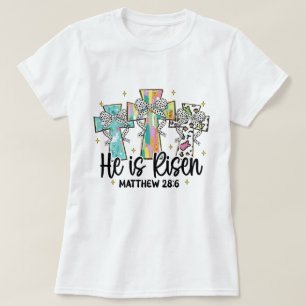 T-shirt Il est ressuscité Christian Pâques Bible Verse