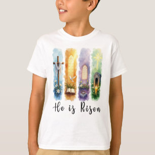 T-shirt Il est ressuscité Jésus chrétien Joyeux Pâques