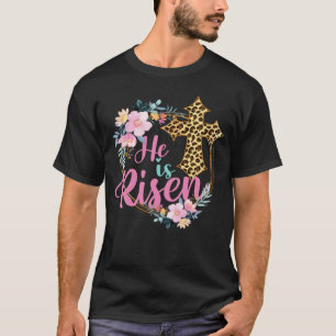 T-shirt Il est ressuscité  Jésus Croix dimanche de Pâques 