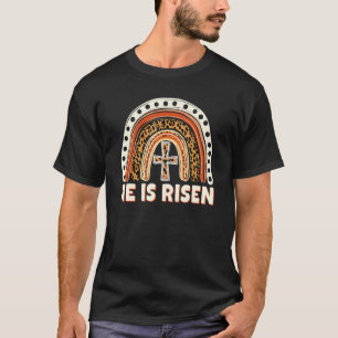 T-shirt Il est ressuscité Leopard Arc-en-ciel Christian Jé