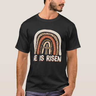 T-shirt Il est ressuscité Leopard Arc-en-ciel Christian Jé
