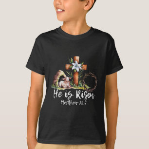 T-shirt Il Est Ressuscité Mouton Agneau Croix Jésus Chréti