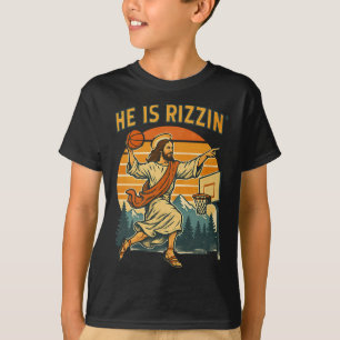 T-shirt Il Est Ressuscité Rizzin Pâques Foi Chrétienne Jés