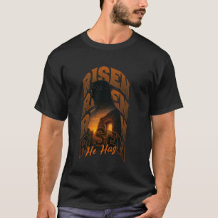 T-shirt Il Est Ressuscité Sunset Christian Hope Religieux