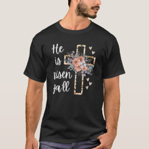 T-shirt Il est ressuscité Ya'll Cheetah Croix foi chrétien