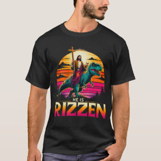 T-shirt Il Est Rizzen Christian Est Rizzen Christian Jesus