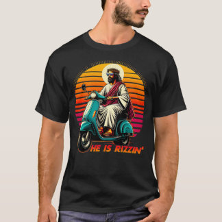 T-shirt Il Est Rizzen Jésus Est Rizzen Jésus A Rizzen Funn