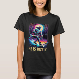 T-shirt Il est Rizzin chrétien amateur de hockey sur glace