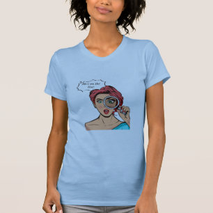 T-shirt Il est sur la liste en bleu bébé