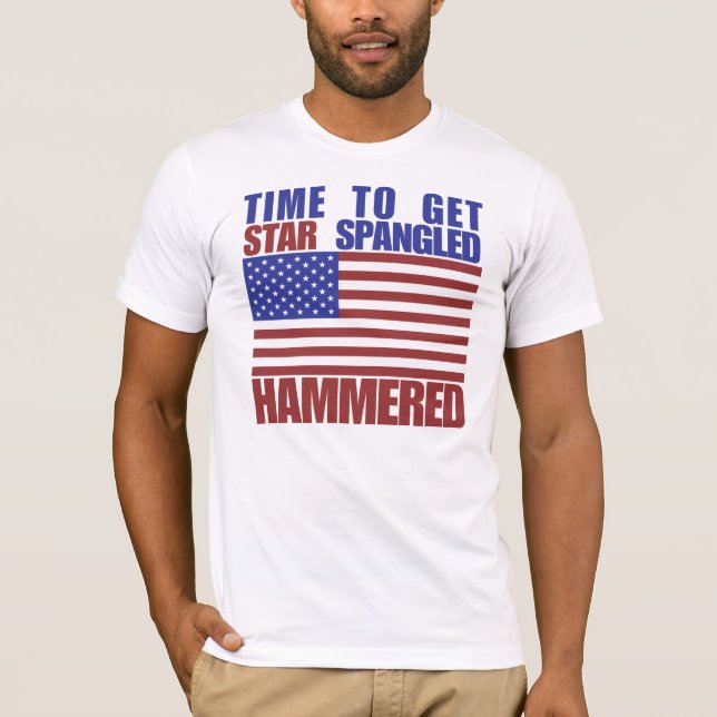 T-shirt Il est temps d'avoir l'étoile filée martelée (Devant)