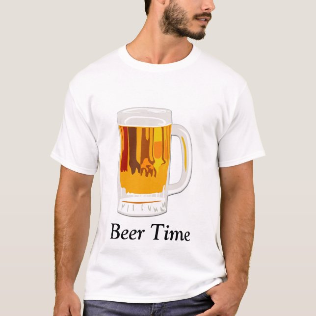 T-shirt Il est temps de bière (Devant)