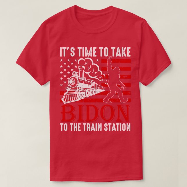 T-shirt Il est temps de prendre Bidon à la gare Bigfoo (Design devant)