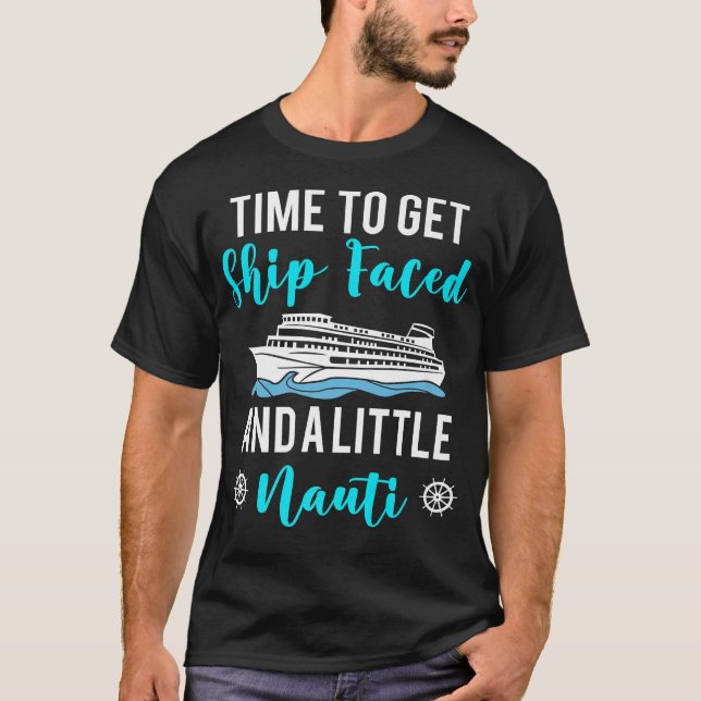T-shirt Il Est Temps D'Être Confronté Au Navire Et Un Peti (Devant)