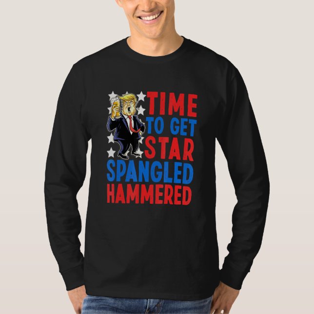 T-shirt Il Est Temps D'Obtenir L'Étoile Frappée 4 juillet  (Devant)