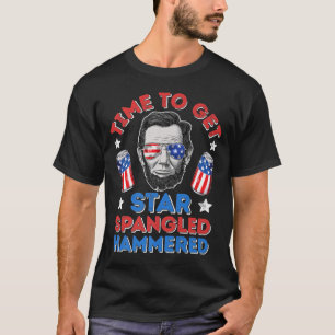 T-shirt Il est temps d'obtenir Star Spangled Hammered Shir