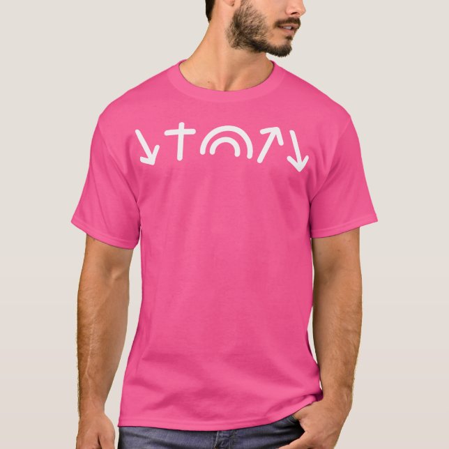 T-shirt Il Est Venu Il Est Mort Le Rose Il A Ascendant Il  (Devant)