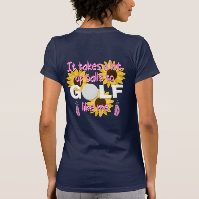 T-shirt Il Faut Beaucoup De Ballons Au Golf Comme Moi Slog (Dos)