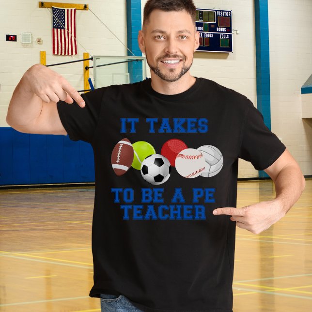 T-shirt Il Faut Des Couilles Pour Être Un Enseignant PE (Créateur téléchargé)