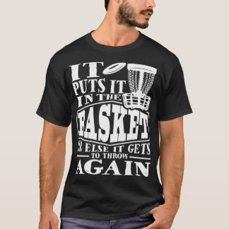 T-shirt Il Le Met Dans Le Panier Disque Golf Lecteur Lecte