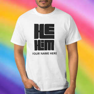 T-shirt Il Lui Gros Gras Pronounounes en Noir
